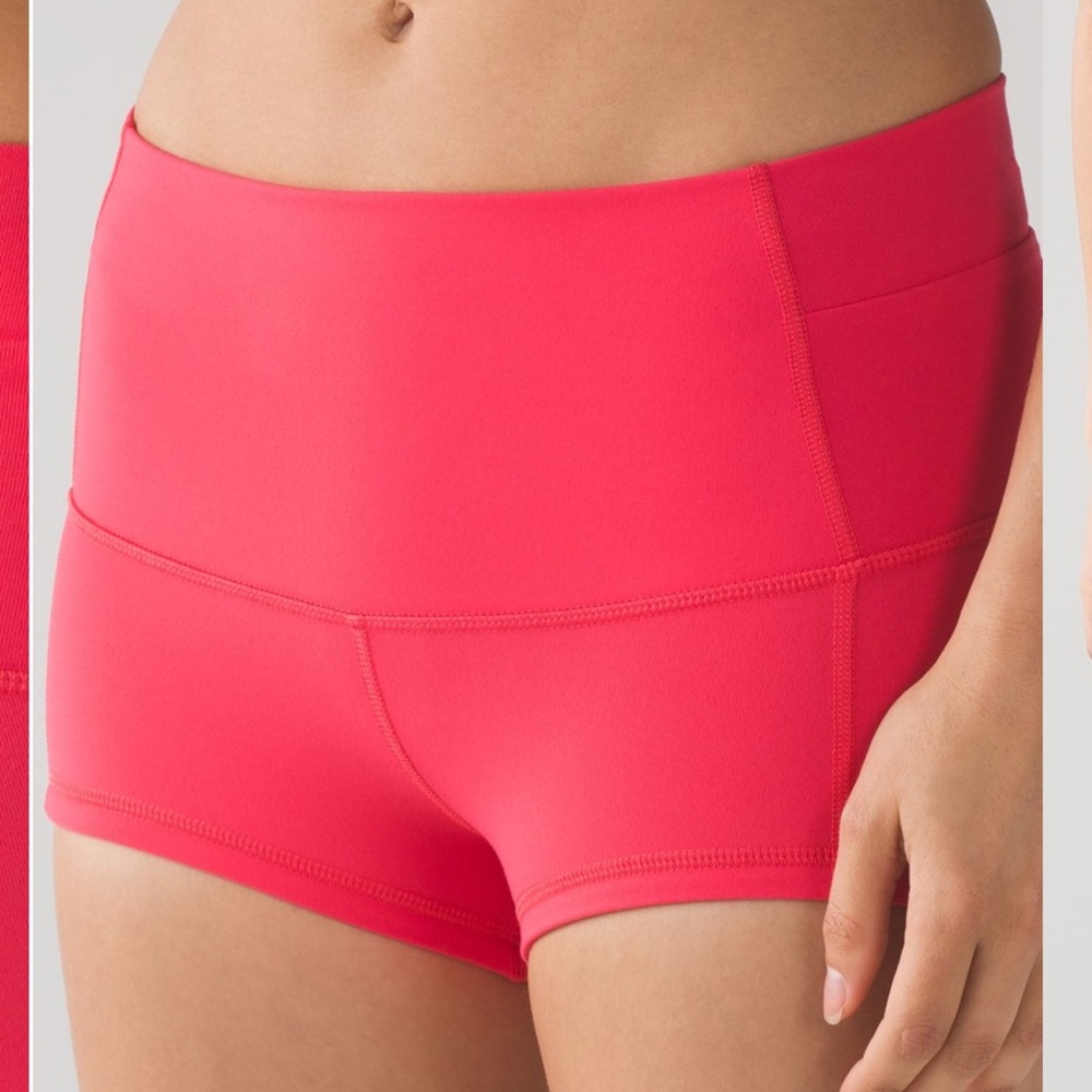 Lululemon Wunder under booty short coral shorts size 8